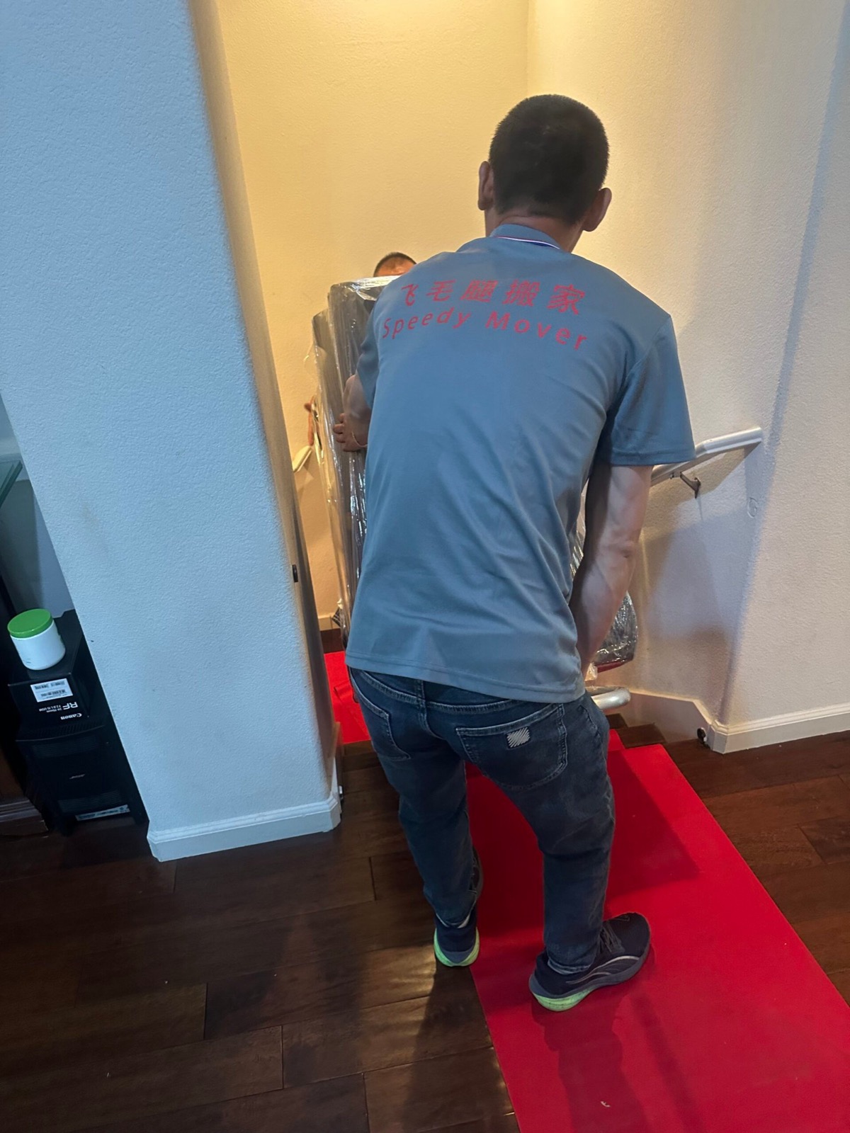 Moving crew helping customers relocate into a new Bay Area home